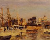 斯坦尼斯 拉勒平 : A Corner of the Port, Caen